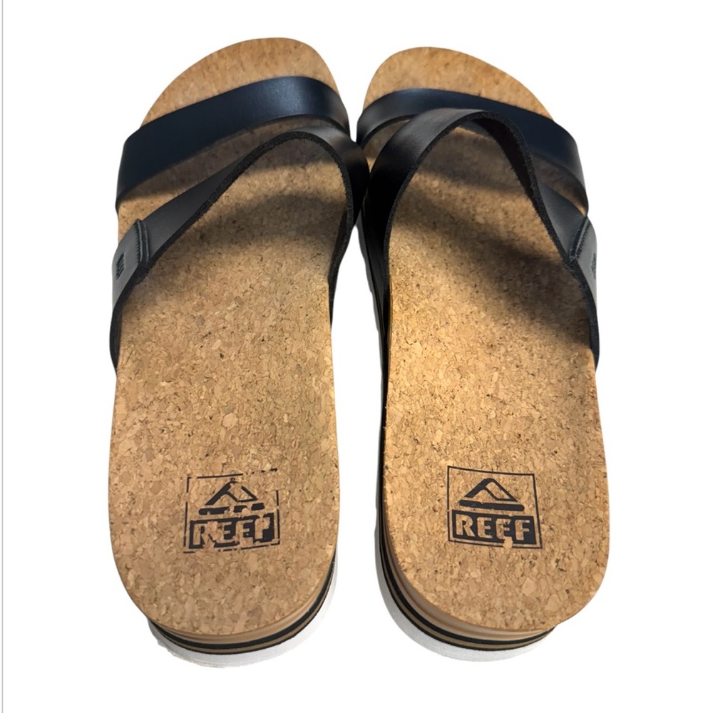 Reef Vista Hi Black Slide Sandals Size 9 - Picture 4 of 9